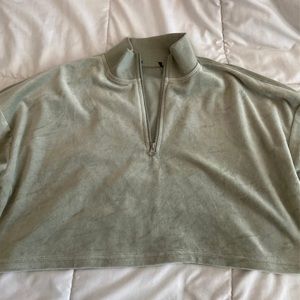 NEVER WORN. Velour Crop Top.